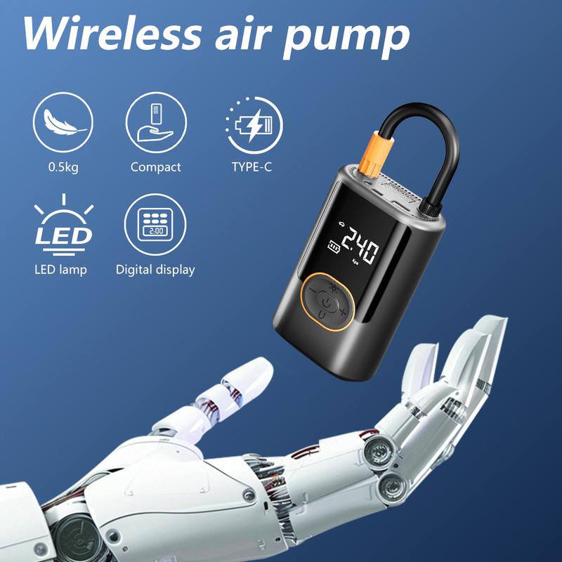 Portable large screen full touch screen car air pump wireless tire inflation pump car/motorcycle/bicycle/ball inflator air compressor pump