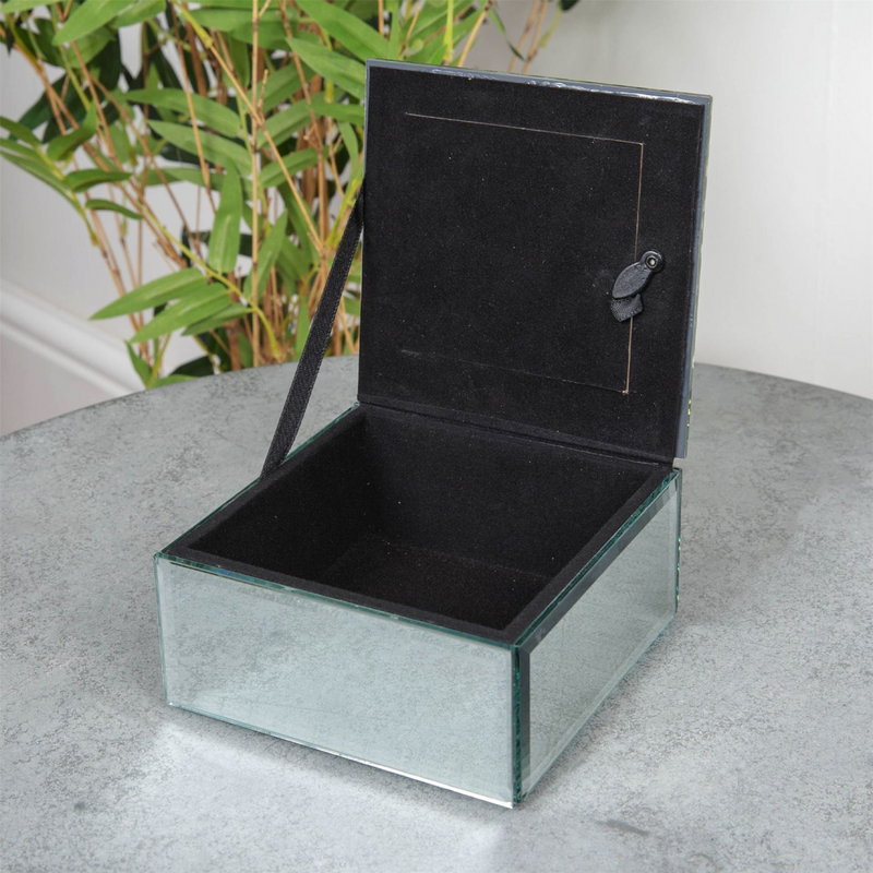 Hestia Mirror Glass Heart Shaped Jewellery Box