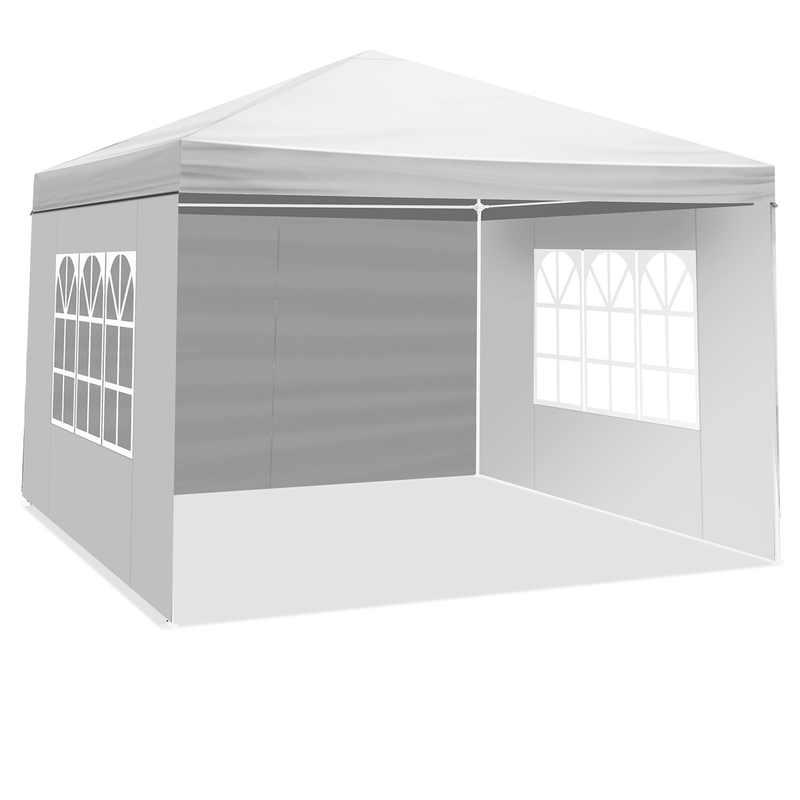 3 x 3m Three Sides Waterproof Tent with Spiral Tubes White