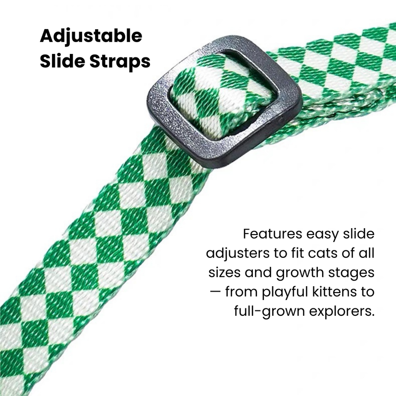 zeze Plaid Cat Harness & Leash Set
