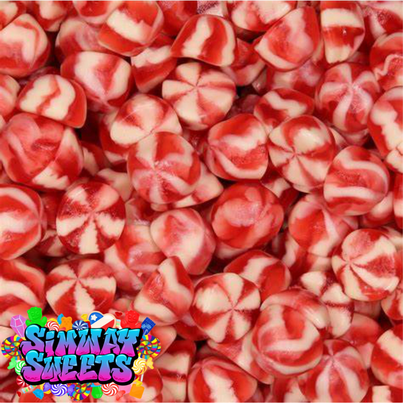 Strawberry Twist Kisses Jelly Gummy Retro Sweets Gift Jar - 735g
