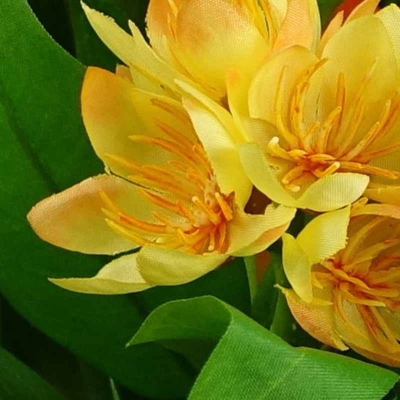 3x 18cm Artificial Freesia Plants Pink, Orange, Yellow Flowering