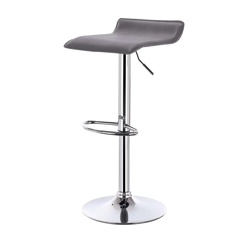 1PC Height-Adjustable Bar Stool Synthetic Leather Chrome-plated Steel Anti-slip Rubber Easy-care Chair Well-pad Counter Stool