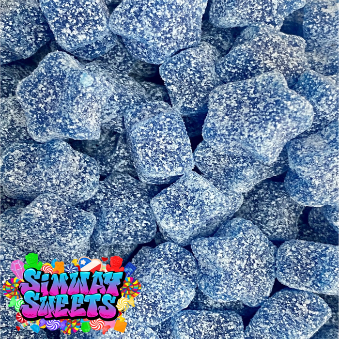 Fizzy Blue Stars Fizzies Retro Sweets Gift Jar Blue Sweets - 695g