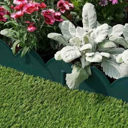 4 Pack Scallop Plastic Garden Edging Interlocking Lawn Border