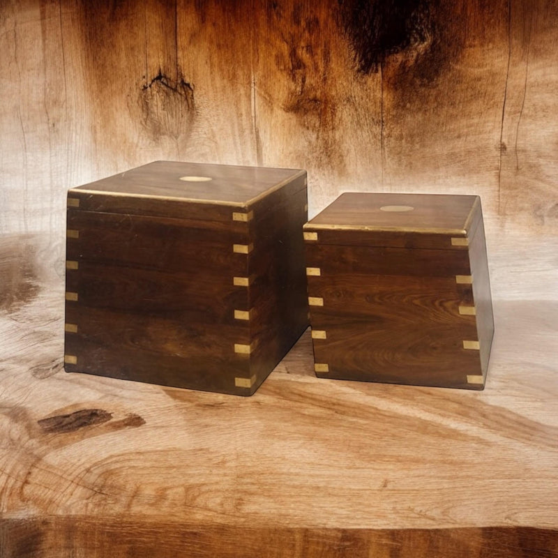 45CM SET 2 WOODEN CHESTS