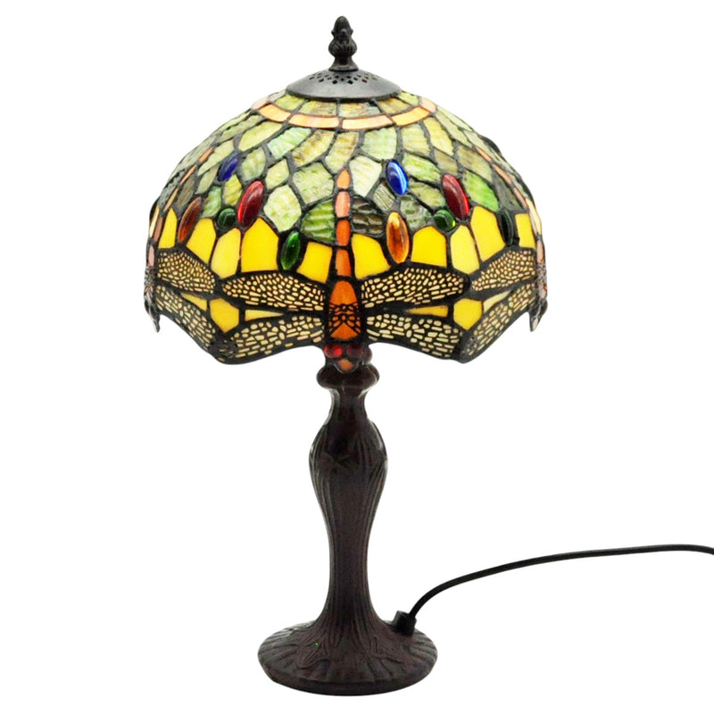 10" SHADE  GREEN DRAGONFLY TIFFANY LAMP