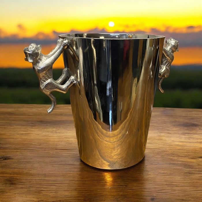 23CM ALUMINIUM LEOPARD CHAMPAGNE BUCKET