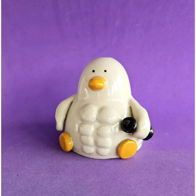 Russell with the Muscle (Gym Duck)