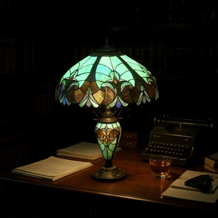 18" DOUBLE TIFFANY LAMP