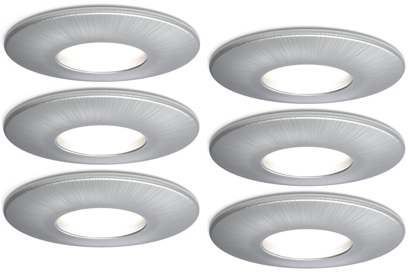 4lite IP20 GU10 Fire-Rated Downlight - Satin Chrome