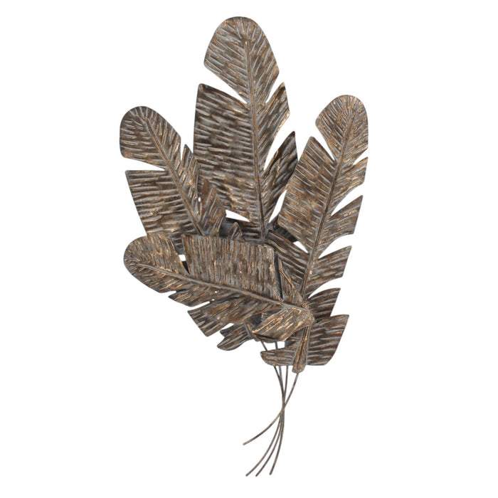116CM METAL WALL DECOR Feathers