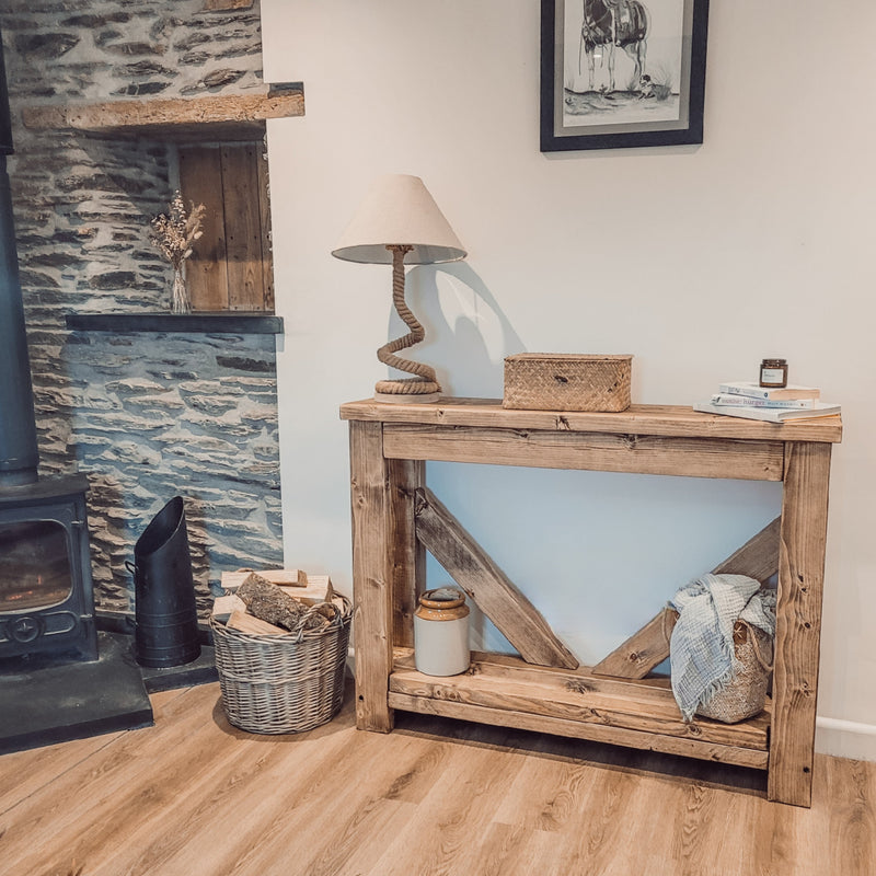Cera Console Table With V Back