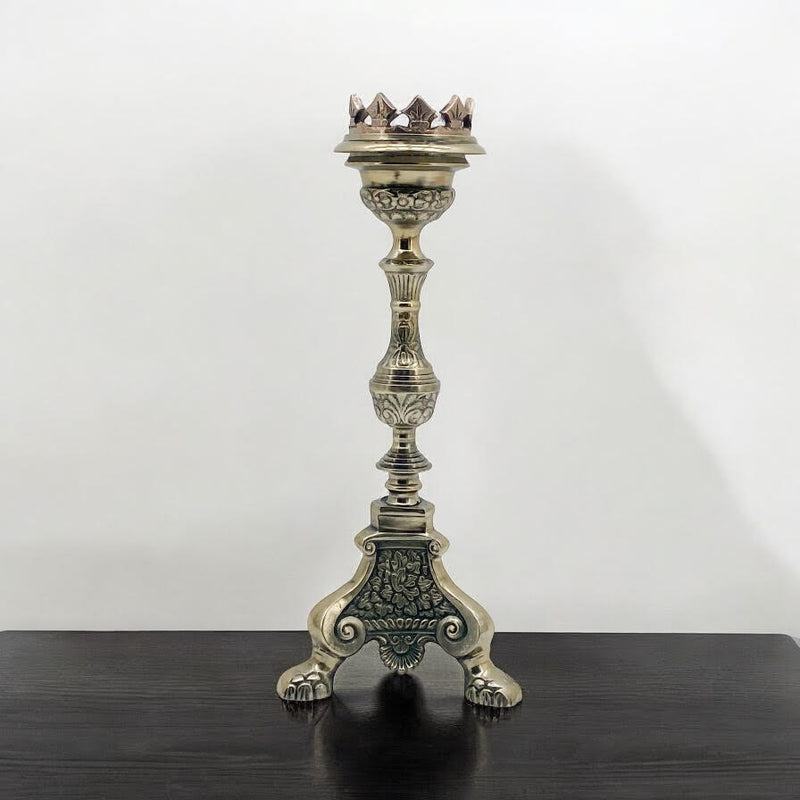 45CM ALUMINIUM GOTHIC CANDLE HOLDER