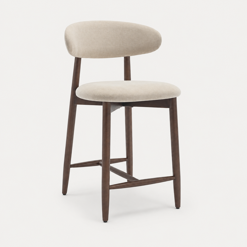 Henley Set of 2 Scandi Beige Bar Stool
