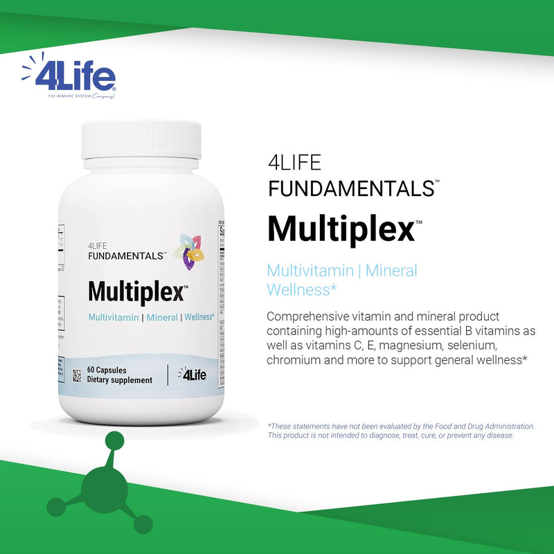 4Life Multiplex 60 Capsules - 21 Essential Vitamins & Minerals for Immune Support