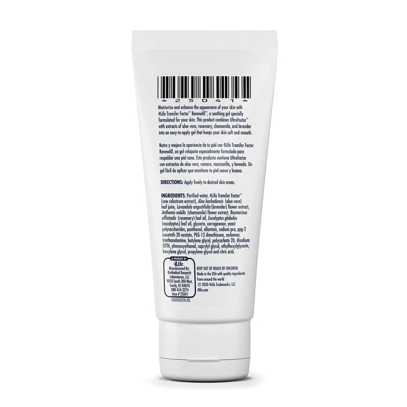 4Life Transfer Factor RenewAll Gel - Topical Skincare 2oz