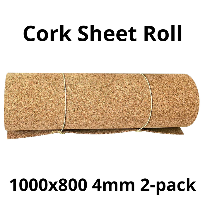 Cork Sheet Roll - 1000x800mm - 4mm - Décor and DIY - Pack of 2
