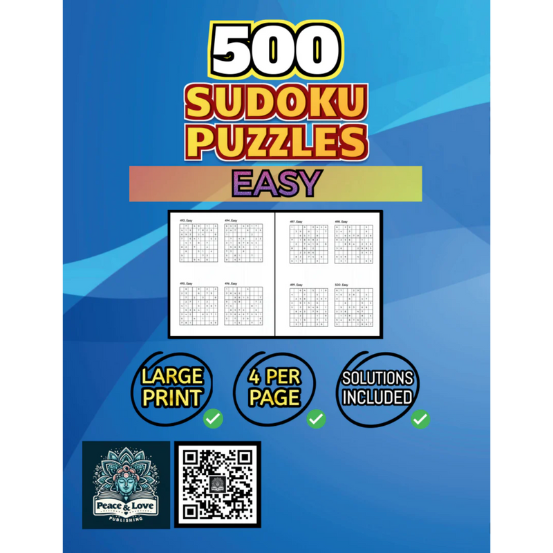 500 EASY Sudoku Puzzles