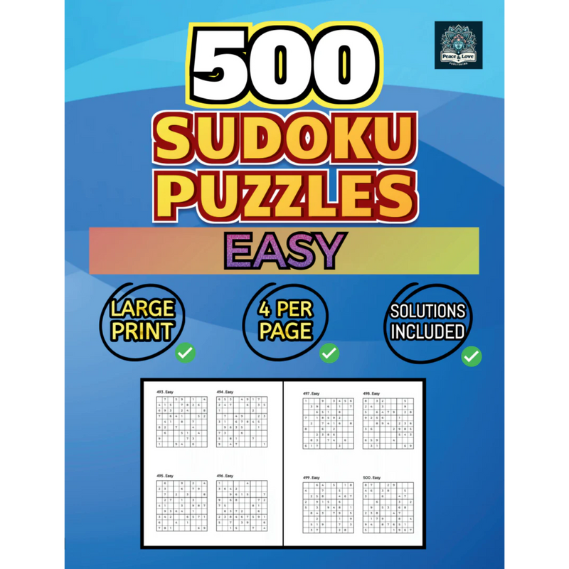 500 EASY Sudoku Puzzles