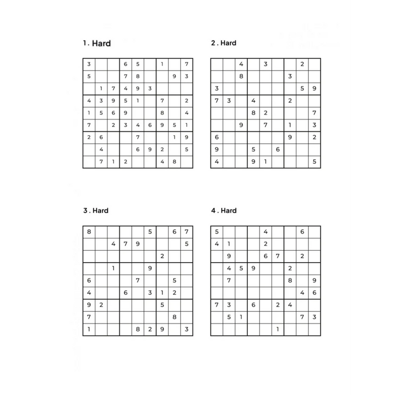 500 HARD Sudoku Puzzles