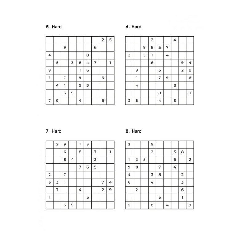 500 HARD Sudoku Puzzles