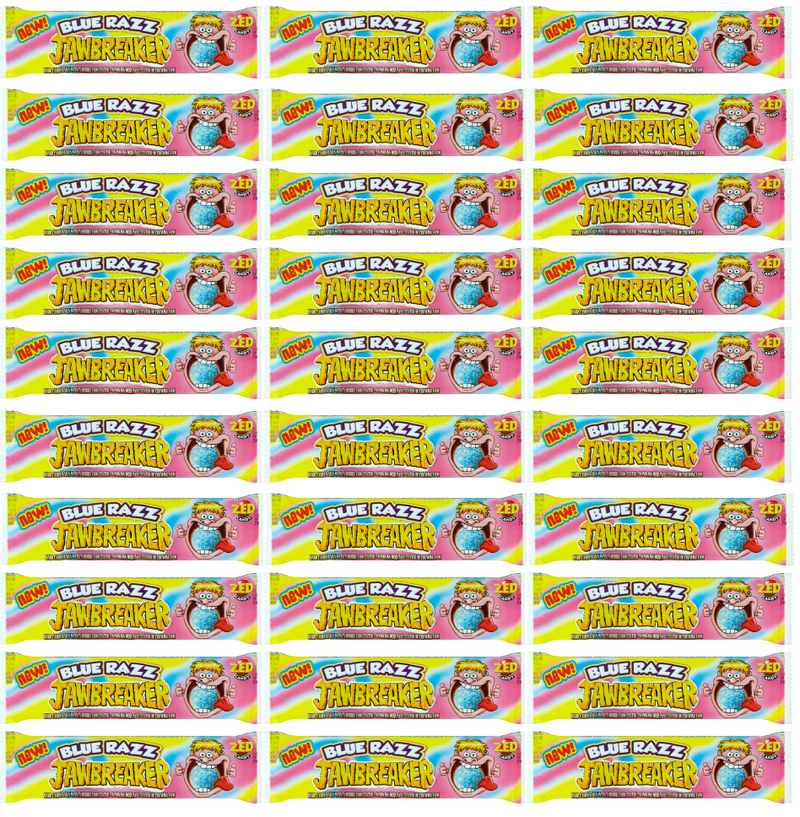 30 x Zed Jaw Breaker Blue Raspberry (4 Packs) 33.3GM