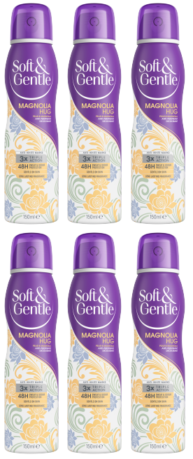 6 x Soft & Gentle Magnolia Hug 150Ml
