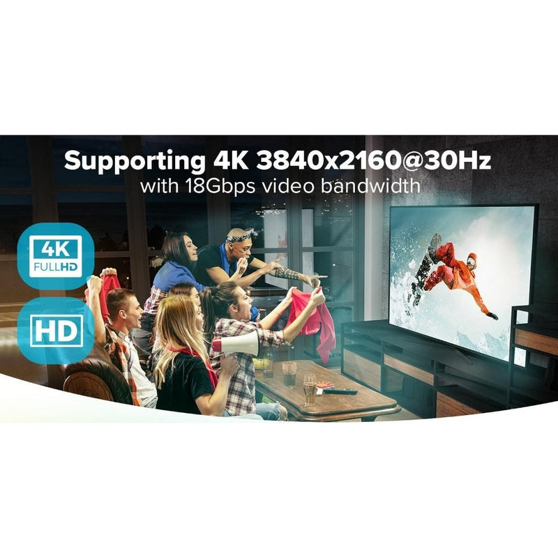 Maplin HDMI Switch 3 Ports In 1 Port Out Ultra HD 4K@30Hz with Remote Control