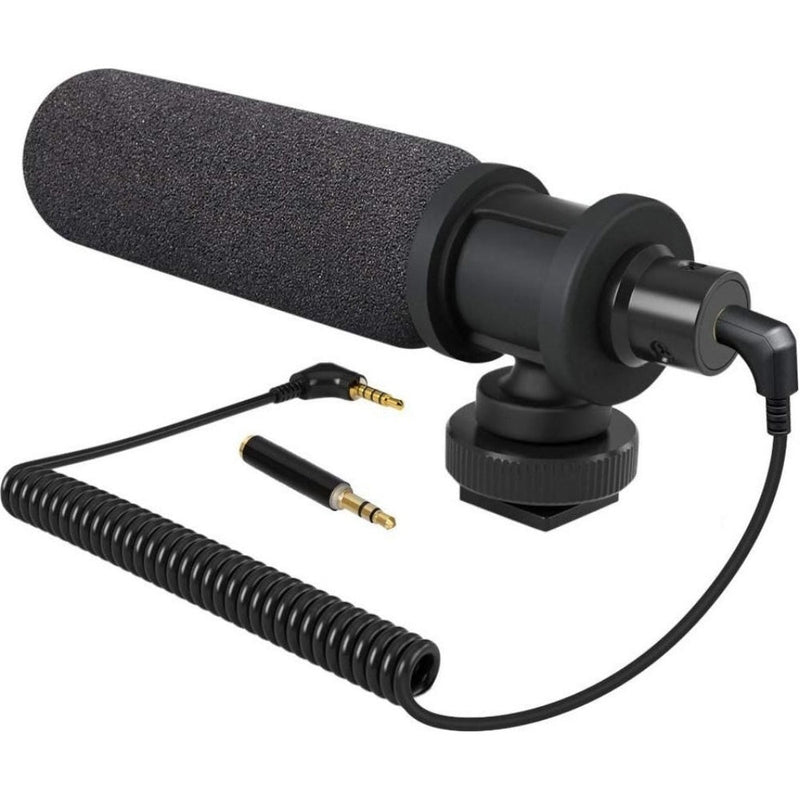 ProSound Shotgun Microphone Super Cardioid Electret Condenser 3.5mm Jack Cold Shoe Mount