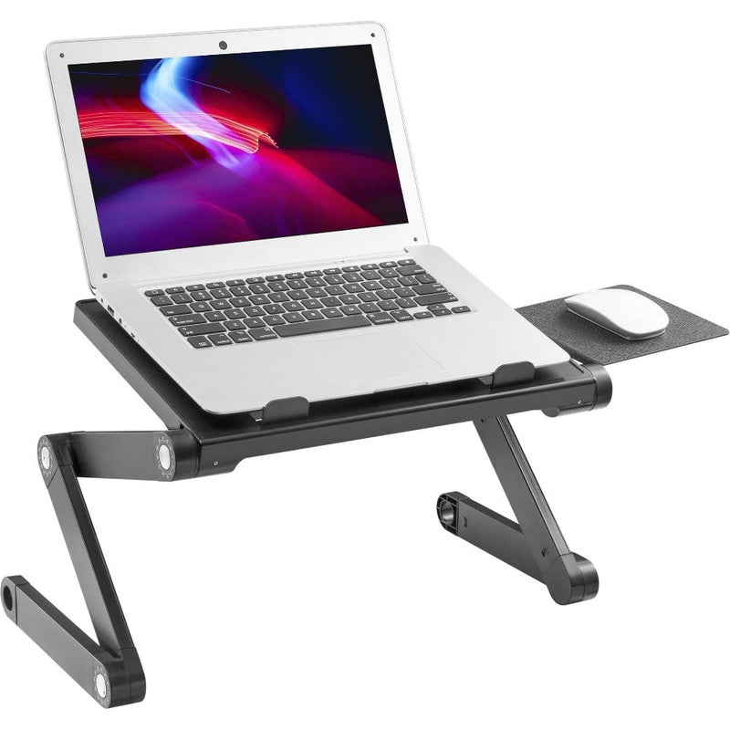 ProperAV Laptop Stand for Bed Sofa Desk with Adjustable Extendable Legs and Mouse Pad