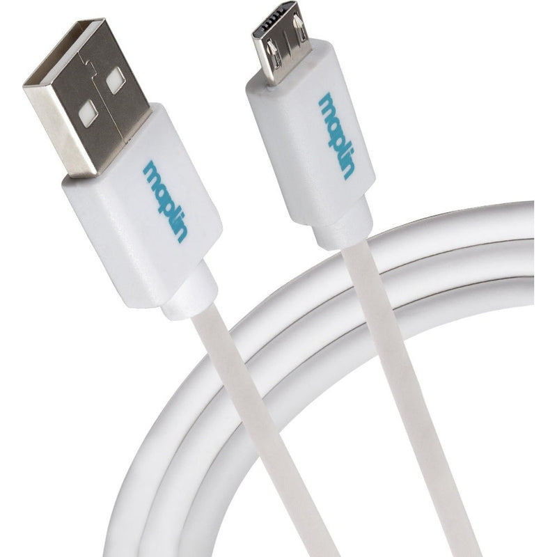 Maplin USB-A to Micro USB-B Cable - White - 0.75m