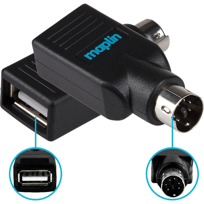 Maplin USB-A Female to PS2 Adapter Converter