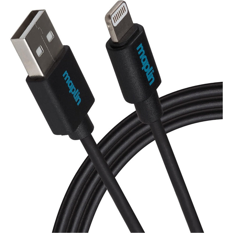 Maplin USB-A to Lightning Connector Cable Braided 12W 0.5m