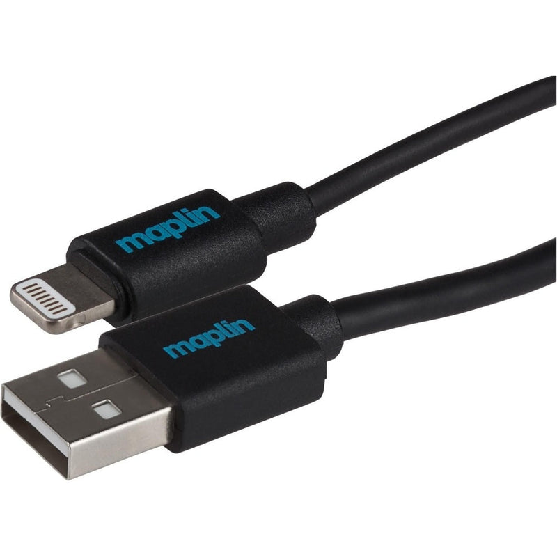 Maplin USB-A to Lightning Connector Cable Braided 12W 0.5m