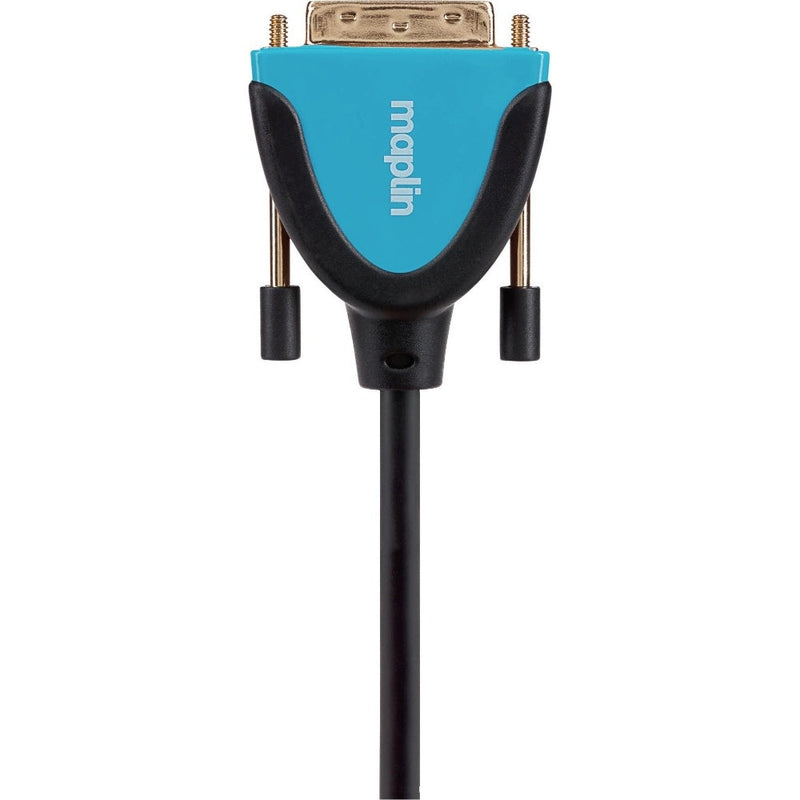 Maplin DVI-D Dual Link 24 + 1 Pin to HDMI Cable 3m Black