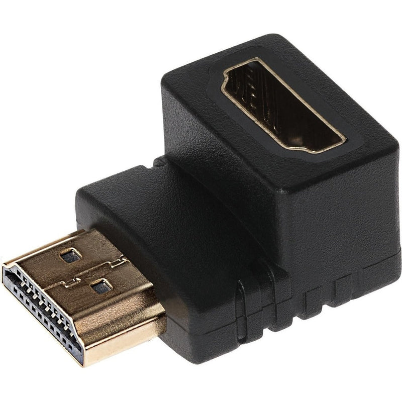 Maplin 90 Degree Fixed Angle HDMI Male to HDMI Female Adapter - Black