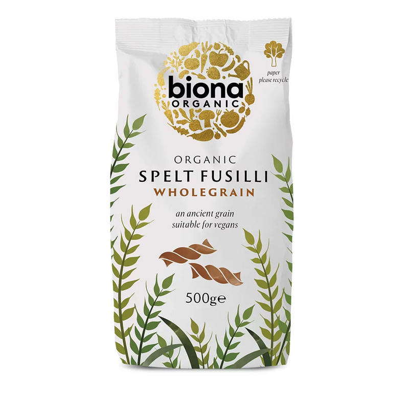 Organic Wholemeal Spelt Fusilli - 500g - Biona