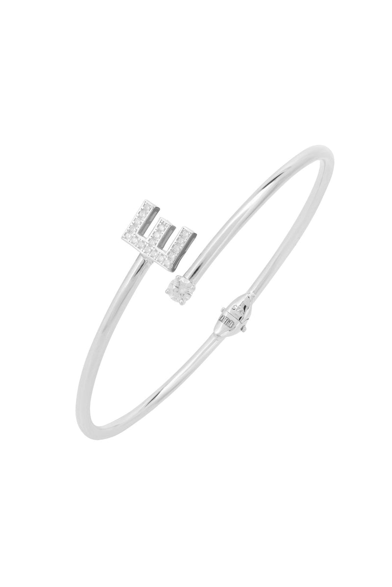 Initial Bangle Silver E
