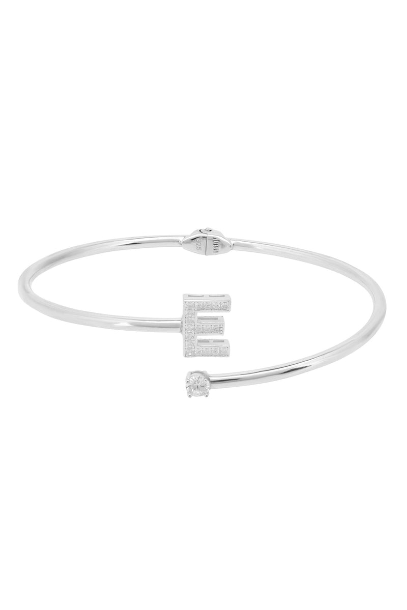 Initial Bangle Silver E