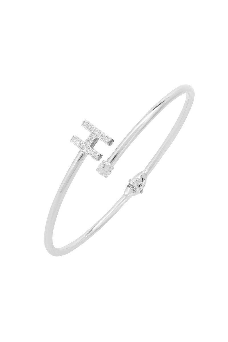 Initial Bangle Silver H