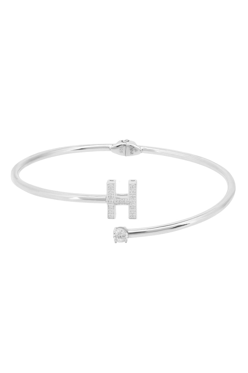 Initial Bangle Silver H