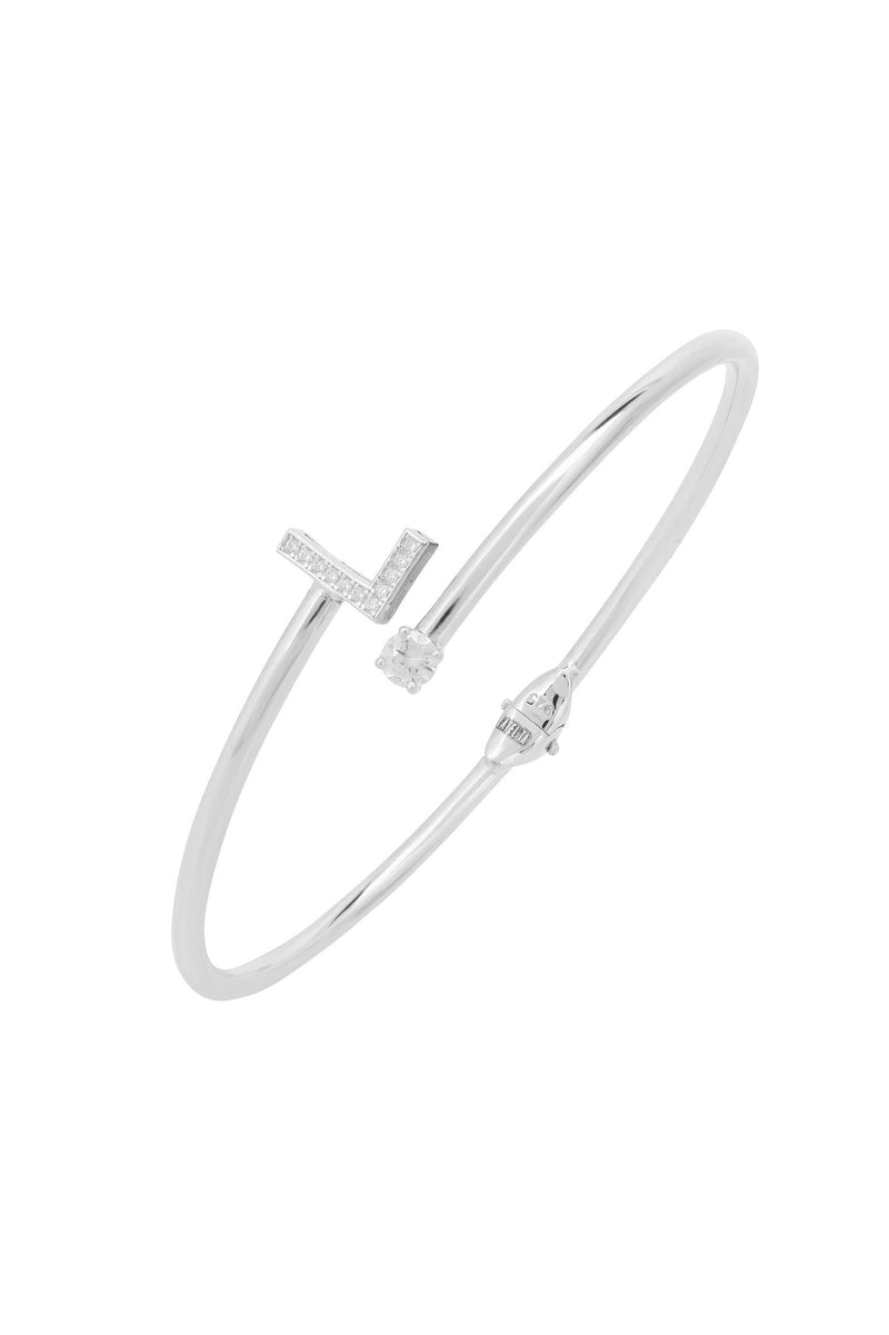 Initial Bangle Silver L