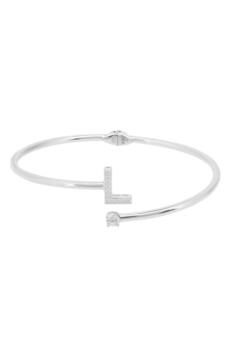 Initial Bangle Silver L