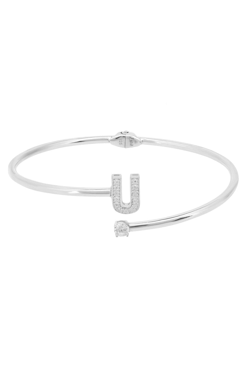 Initial Bangle Silver U