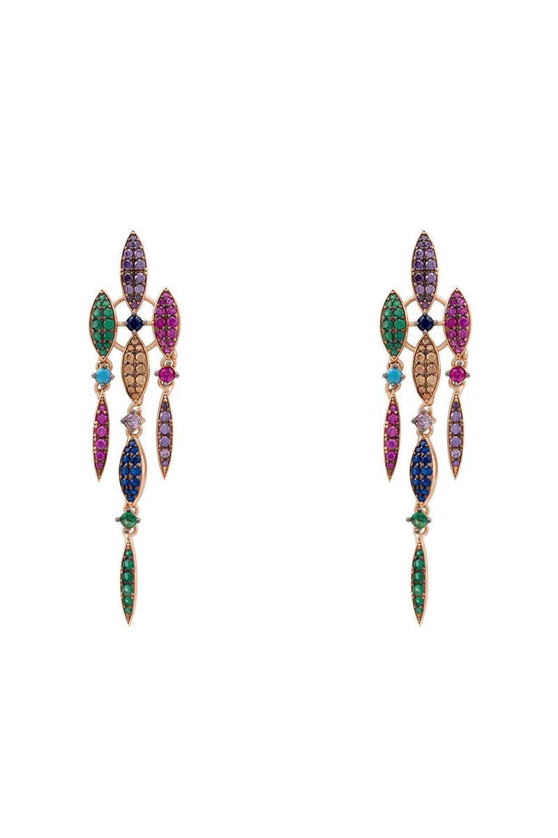 Valencia Rainbow Earrings Rosegold