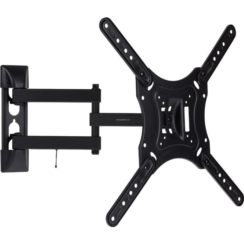 ProperAV Heavy Duty Swing Arm TV Wall Bracket 23"- 55" Tilt 20 VESA 400x400 - Black