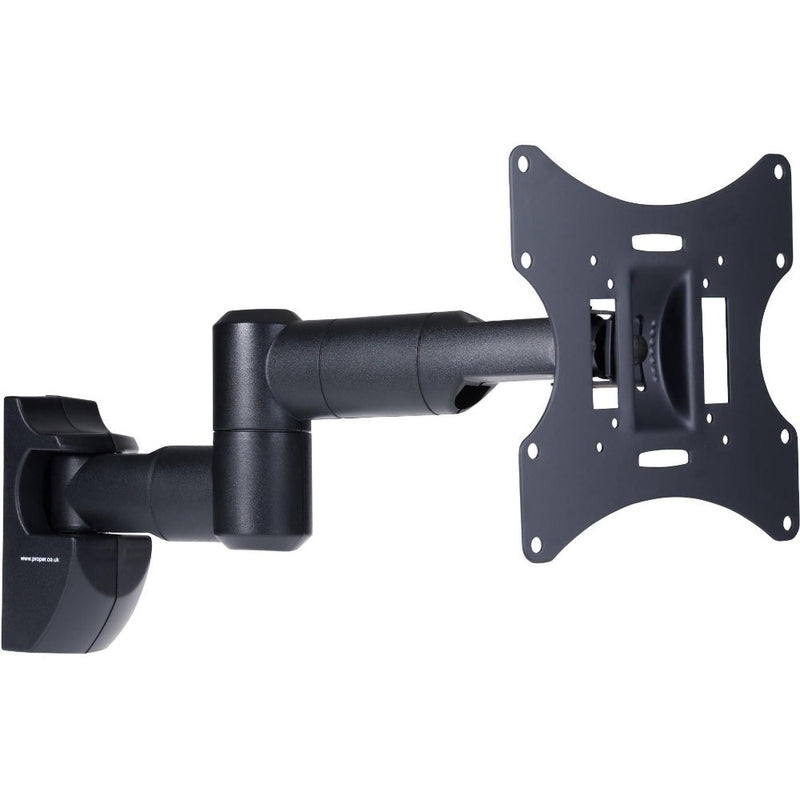 ProperAV Swing Arm TV Wall Bracket 23- 46" Tilt 20 VESA Max 200x200 Dual Pivot - Black