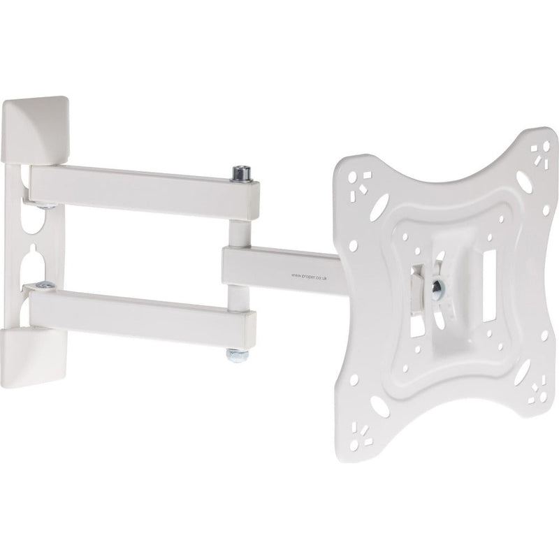 ProperAV Heavy Duty Swing Arm TV Wall Bracket 23"- 55" Tilt 20 VESA 400x400 - White