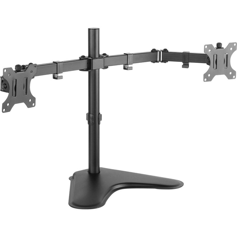 ProperAV Desk Monitor Mount Dual Swing Arm Free Standing Base 17"- 34" VESA Max 100x100